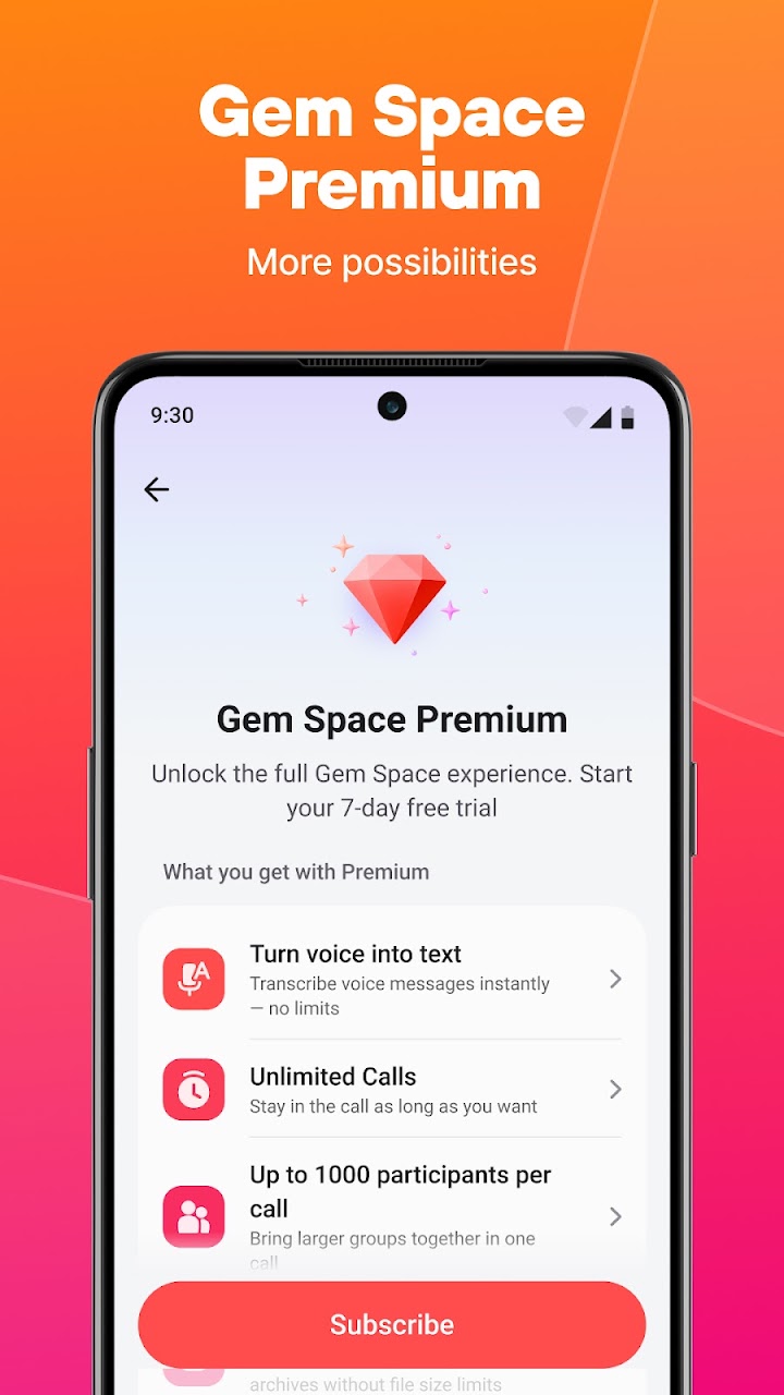 Online chat, calls - Gem Space screenshot