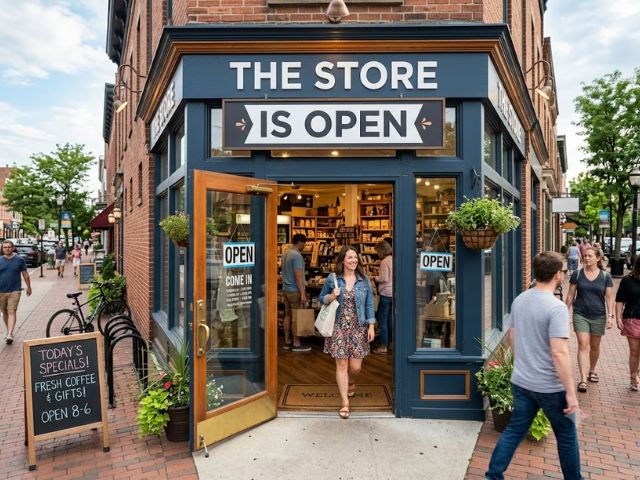 The Store Is Open or Opened