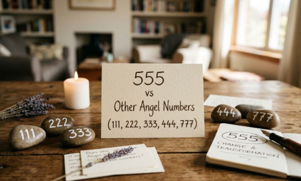 555 vs Other Angel Numbers (111, 222, 333, 444, 777)