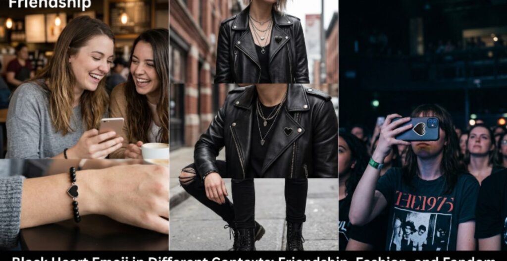Black Heart Emoji in Different Contexts: Friendship, Fashion, and Fandom
