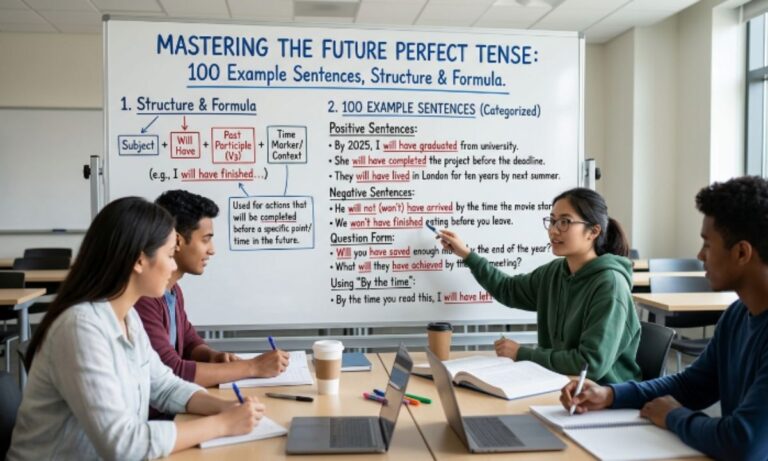 The Future Perfect Tense: 100 Example Sentences, Structure & Formula
